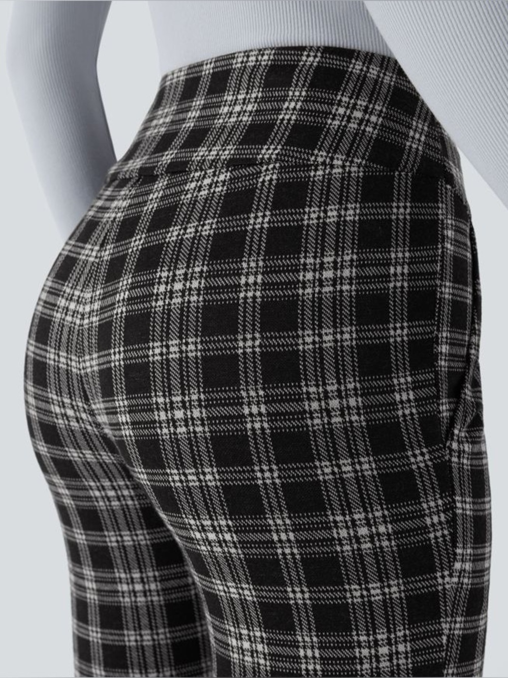 Halara Flex™ High Waisted Houndstooth Plaid Skinny Work Pants Pockets Small NWT - Picture 4 of 5